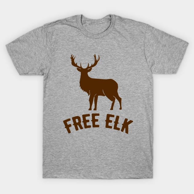 ELK animal Free T-Shirt by Mr Youpla